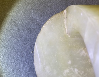Un sceptre 'ruyi' en pierre dure incrust&eacute;e, Chine, 19&egrave;me/20&egrave;me
